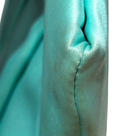 Kate Spade April Wedding Belles Robin's Egg Bridal Clutch Bag Bride Formal Satin - Picture 12 of 12